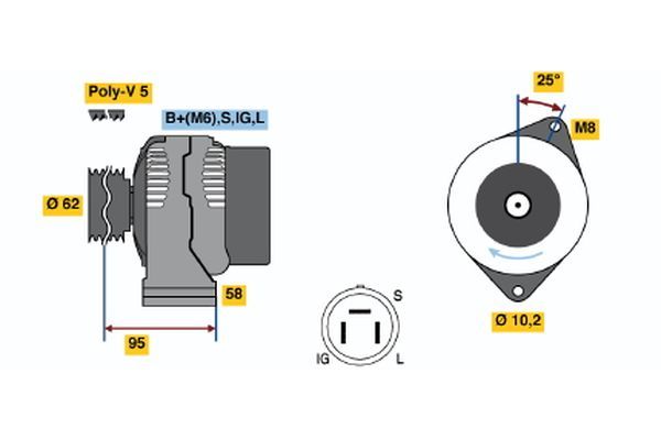 BOSCH Generator (0 986 035 501)