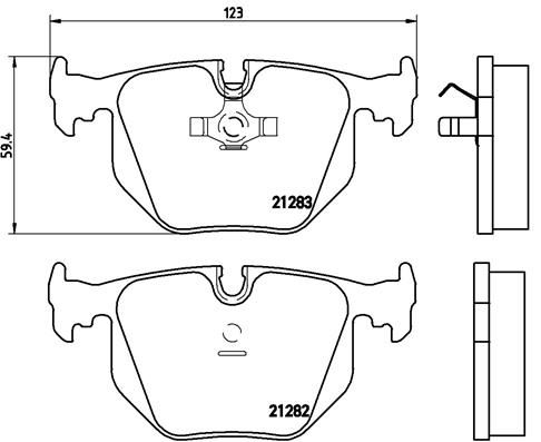 BREMBO Bremsbelagsatz, Scheibenbremse (P 06 016)