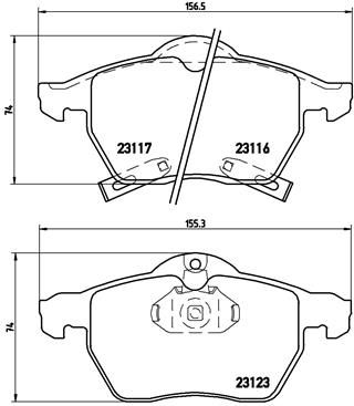 BREMBO Bremsbelagsatz, Scheibenbremse (P 59 048)