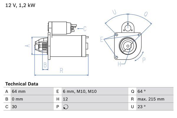 BOSCH Starter (0 986 025 180)