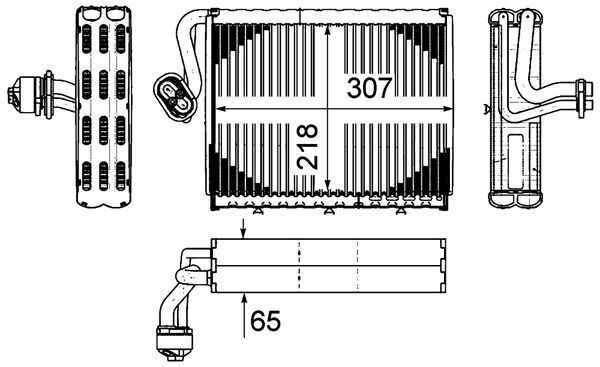 MAHLE Verdampfer, Klimaanlage (AE 108 000P)