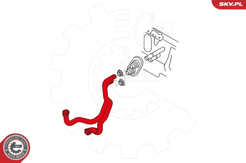 ESEN SKV Schlauch, Wärmetauscher (Heizung) (43SKV822)