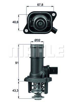 MAHLE Thermostat, Kühlmittel (TI 16 105)