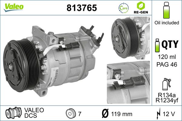 VALEO Kompressor, Klimaanlage (813765)