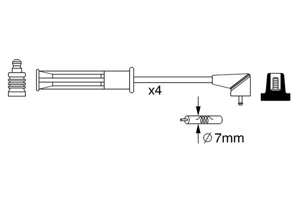 BOSCH Zündleitungssatz (0 986 357 256)