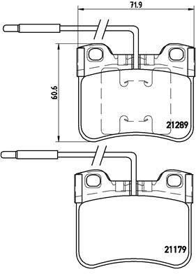 BREMBO Bremsbelagsatz, Scheibenbremse (P 61 034)