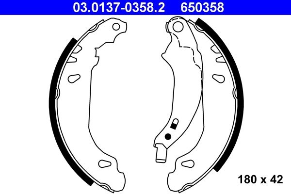 ATE Bremsbackensatz (03.0137-0358.2)