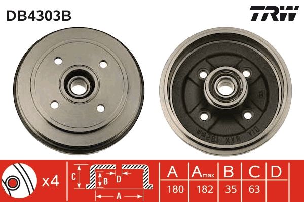 TRW Bremstrommel (DB4303B)