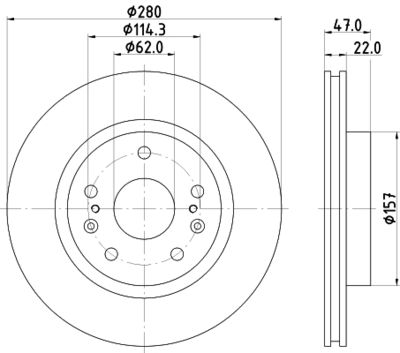 HELLA Bremsscheibe (8DD 355 120-521)