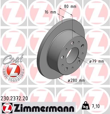 ZIMMERMANN Bremsscheibe (230.2372.20)