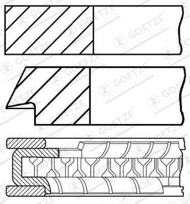 GOETZE ENGINE Kolbenringsatz (08-434600-00)