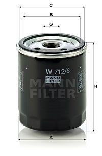 MANN-FILTER Ölfilter (W 712/6)