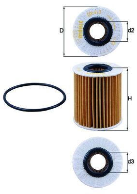 KNECHT Ölfilter (OX 413D2)