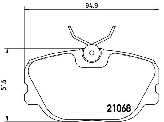 BREMBO Bremsbelagsatz, Scheibenbremse (P 71 004)