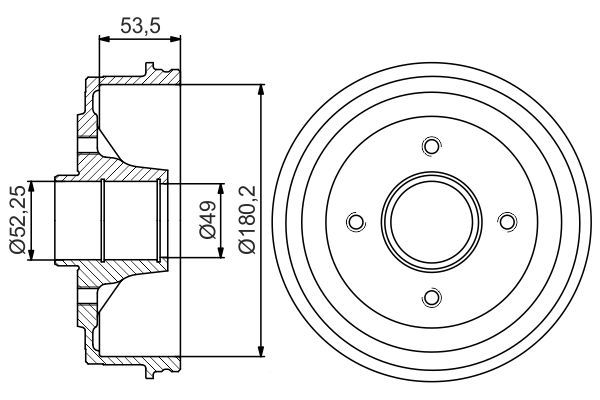 BOSCH Bremstrommel (0 986 477 270)