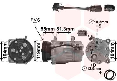 VAN WEZEL Kompressor, Klimaanlage (0300K003)