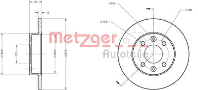 METZGER Bremsscheibe (6110034)