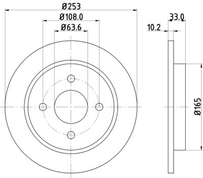 HELLA Bremsscheibe (8DD 355 105-661)