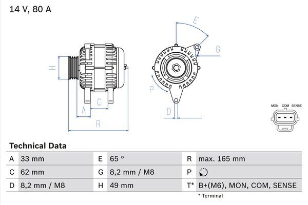 BOSCH Generator (0 986 044 671)