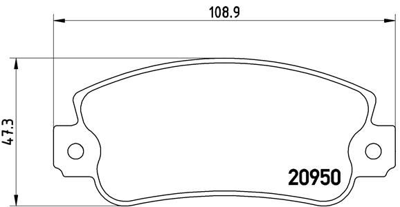 BREMBO Bremsbelagsatz, Scheibenbremse (P 23 021)