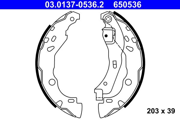 ATE Bremsbackensatz (03.0137-0536.2)