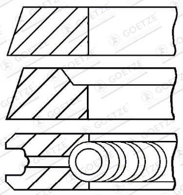 GOETZE ENGINE Kolbenringsatz (08-501807-00)