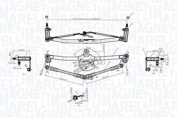 MAGNETI MARELLI Wischergestänge (085570190010)