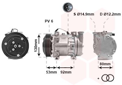 VAN WEZEL Kompressor, Klimaanlage (0100K009)