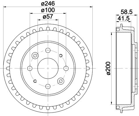 TEXTAR Bremstrommel (94028700)