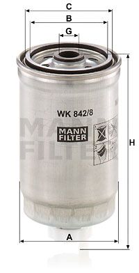 MANN-FILTER Kraftstofffilter (WK 842/8)