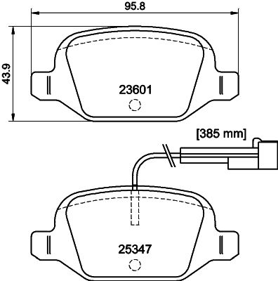 HELLA Bremsbelagsatz, Scheibenbremse (8DB 355 031-561)