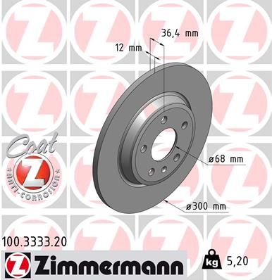 ZIMMERMANN Bremsscheibe (100.3333.20)