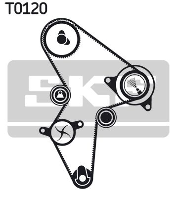 SKF Wasserpumpe + Zahnriemensatz (VKMC 03120)