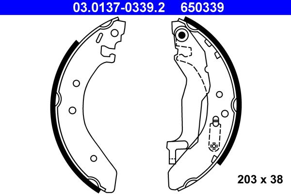 ATE Bremsbackensatz (03.0137-0339.2)