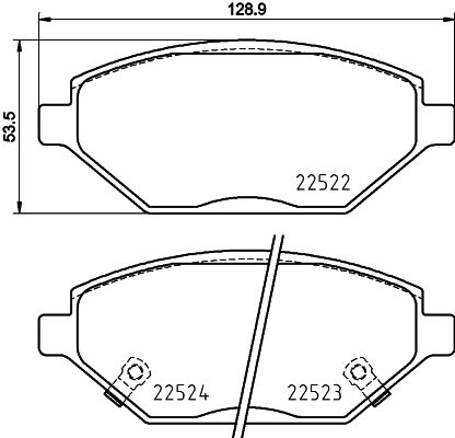 BREMBO Bremsbelagsatz, Scheibenbremse (P 59 093)