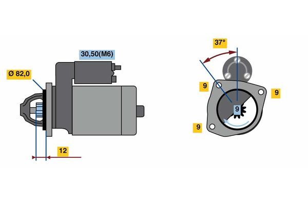 BOSCH Starter (0 001 109 336)