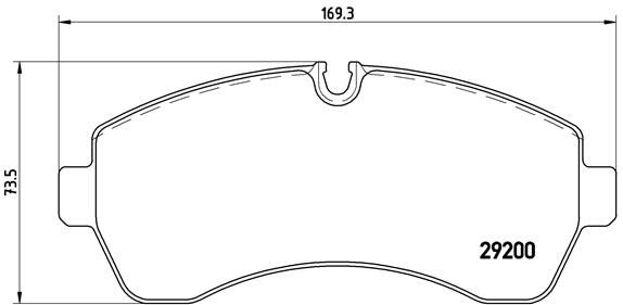 BREMBO Bremsbelagsatz, Scheibenbremse (P 50 059)