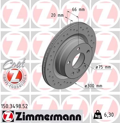 ZIMMERMANN Bremsscheibe (150.3498.52)