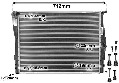 VAN WEZEL Kühler, Motorkühlung (06002303) Thumbnail