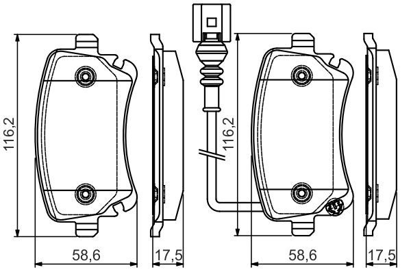 BOSCH Bremsbelagsatz, Scheibenbremse (0 986 495 094)