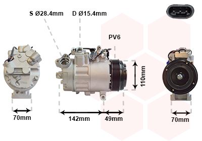 VAN WEZEL Kompressor, Klimaanlage (0600K387)