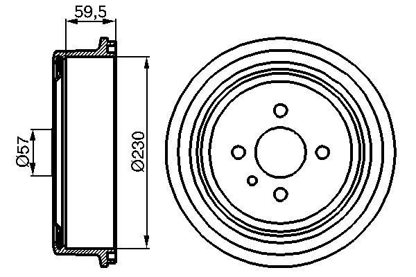 BOSCH Bremstrommel (0 986 477 022)