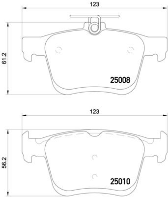 BREMBO Bremsbelagsatz, Scheibenbremse (P 85 125X)