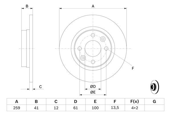 BOSCH Bremsscheibe (0 986 479 164)