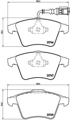 BREMBO Bremsbelagsatz, Scheibenbremse (P 85 082)