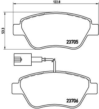 BREMBO Bremsbelagsatz, Scheibenbremse (P 23 141)