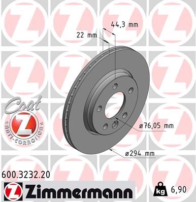 ZIMMERMANN Bremsscheibe (600.3232.20)