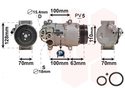 VAN WEZEL Kompressor, Klimaanlage (3000K434)