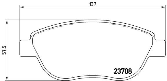 BREMBO Bremsbelagsatz, Scheibenbremse (P 23 119)