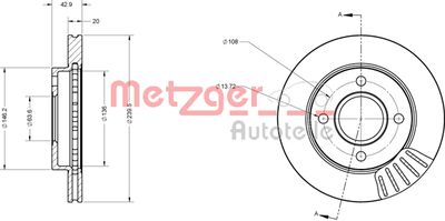 METZGER Bremsscheibe (6110025)